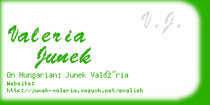 valeria junek business card